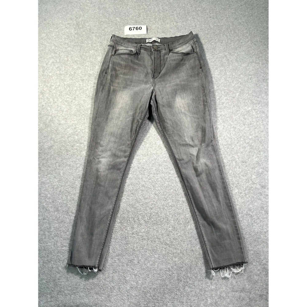 Mudd‎ Ankle Jegging Jeans Women 15 Gray Denim Cotton Dark Wash High Rise Stretch